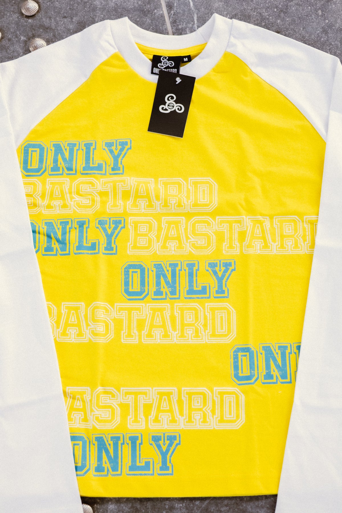 OLB Baseball Tee Yellow-white