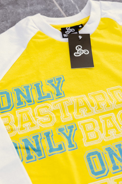 OLB Baseball Tee Yellow-white