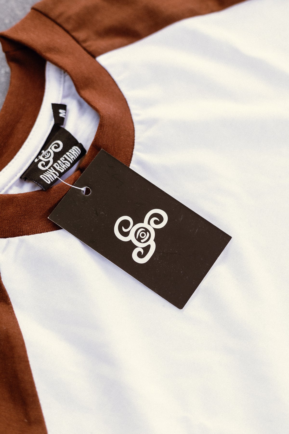 OLB Baseball Tee White-Brown