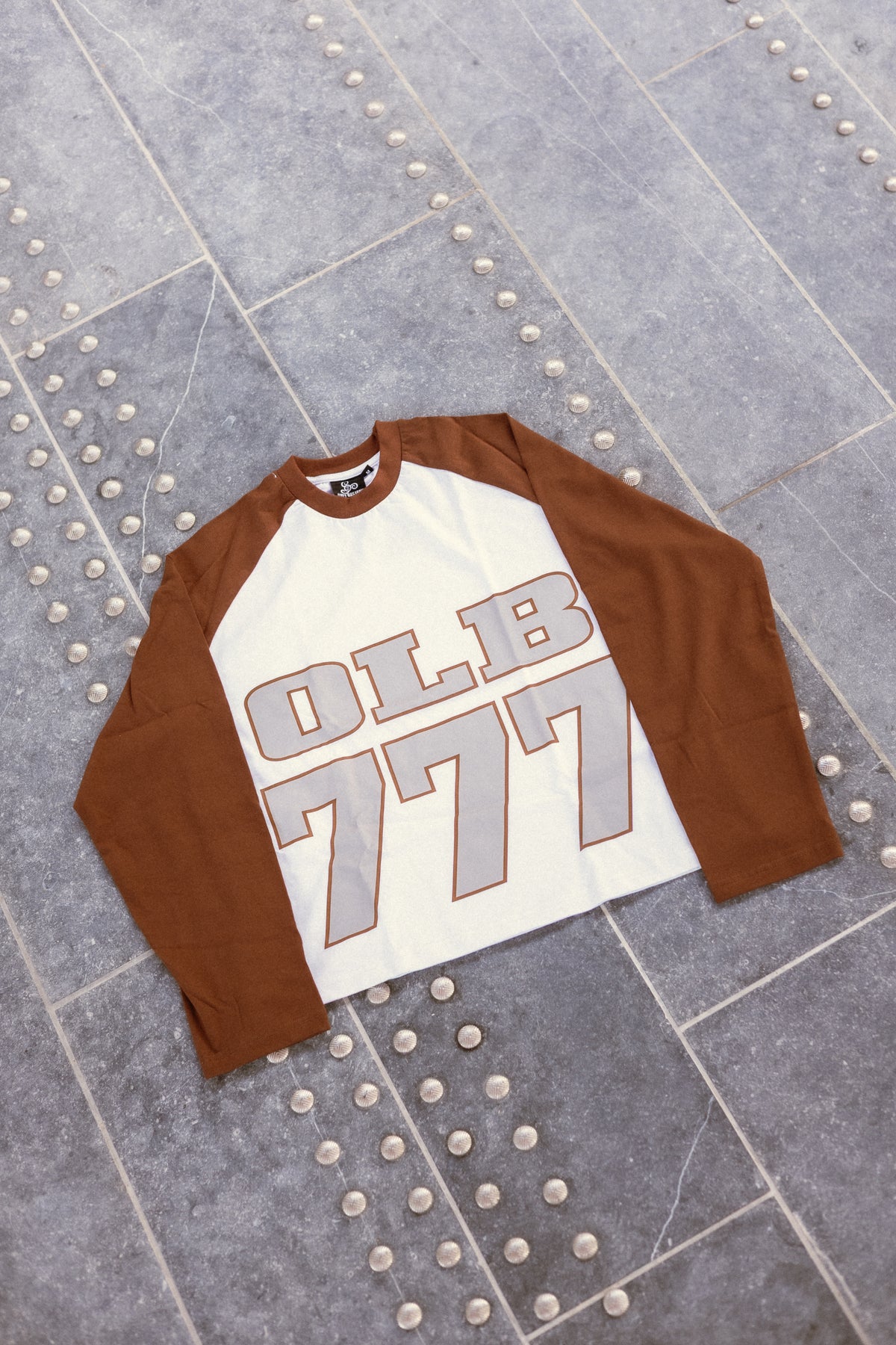 OLB Baseball Tee White-Brown