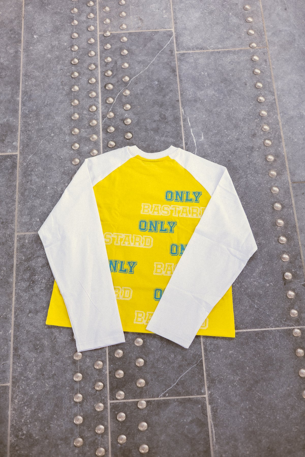 OLB Baseball Tee Yellow-white