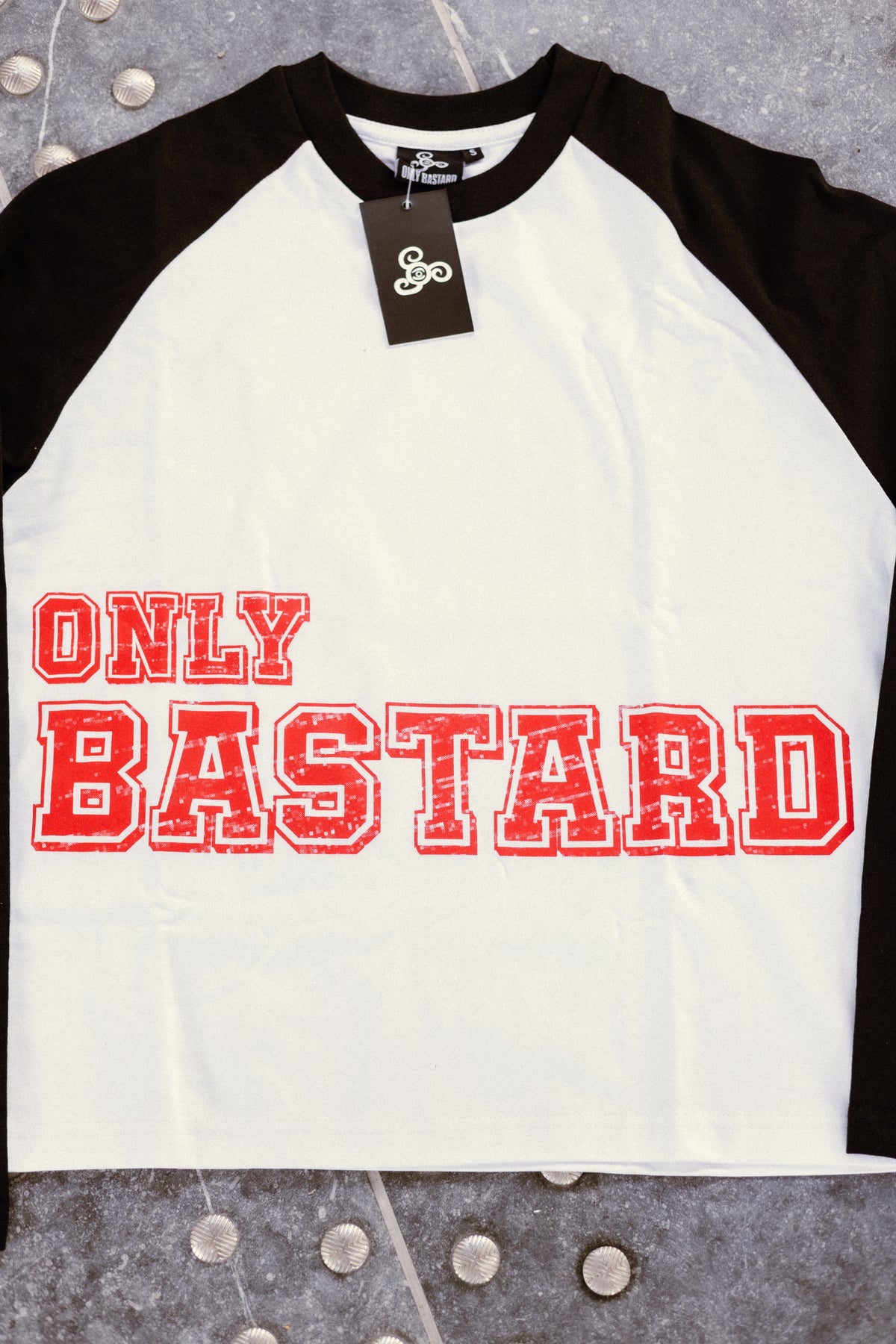 OLB Baseball Tee  Black- White